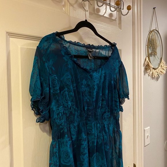 Torrid Floral Peplum Blouse - Sz 1 - Picture 2 of 7